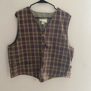 Eddie Bauer Multicolor Women’s Plaid Vest Size Large